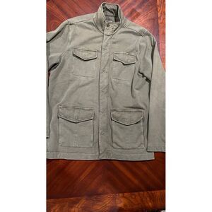 Express Mens army green full zip sweater jacket‎ size medium